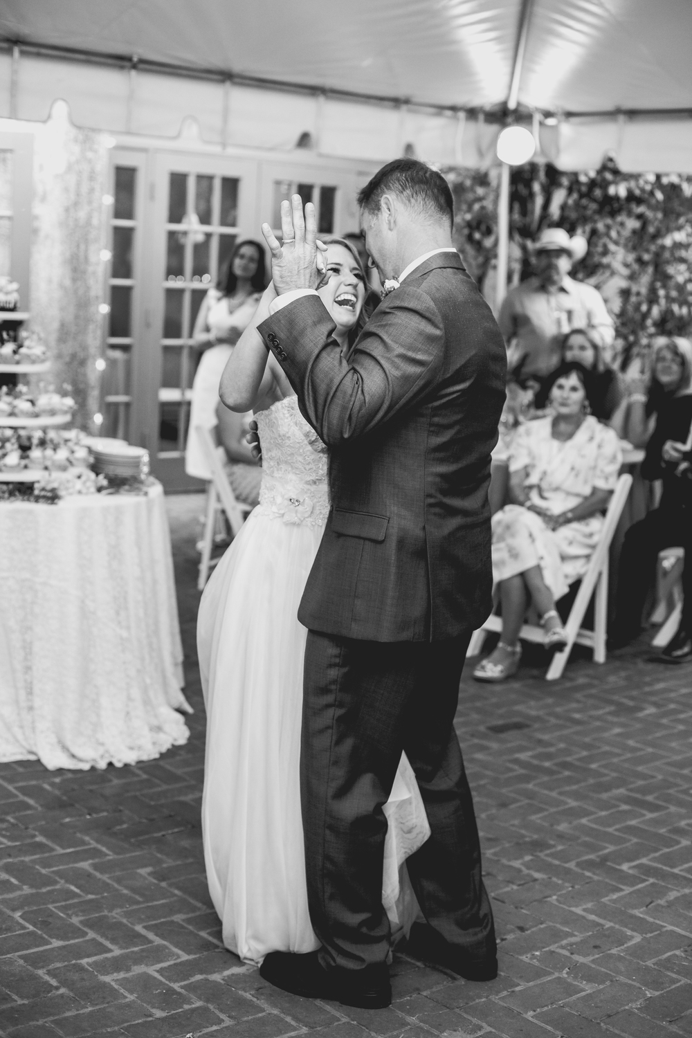   The Bride Dancing with Her Father   | #HisQueenHerEngelking Wedding | Photography by Two Arrows Photography at twoarrowsphoto.com  
